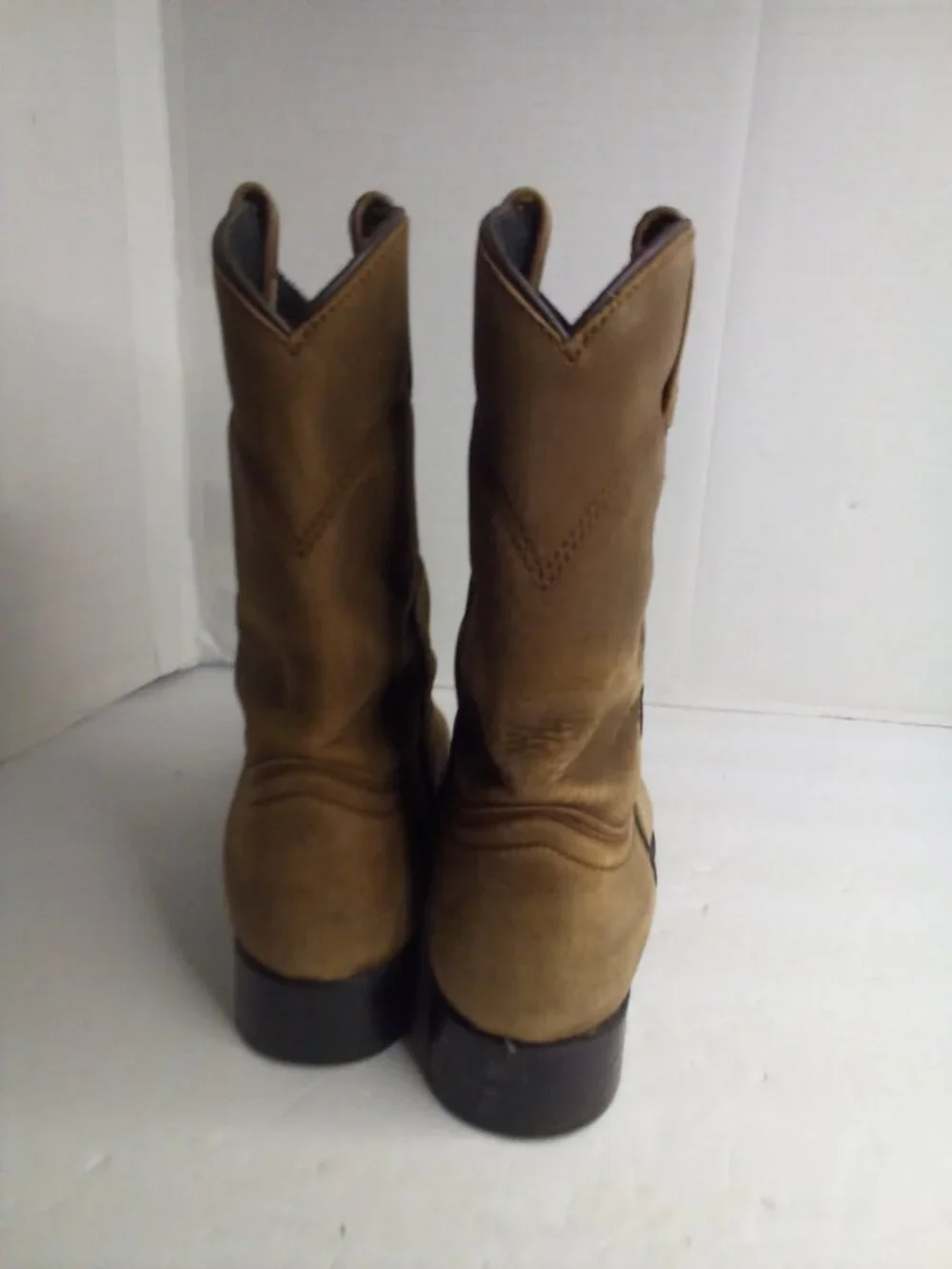 Smokey Mountain Boots Youth Boys 3.5 Roper Western Cowboy Leather Round Toe